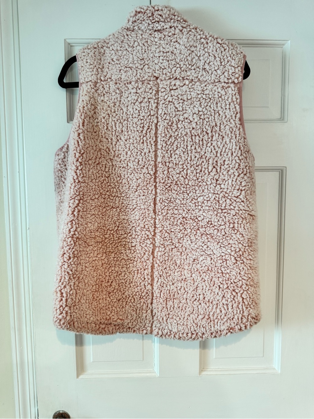 Thread & Supply Blush Pink Sherpa Teddy Vest with Zip Pockets - Picture 4 of 7
